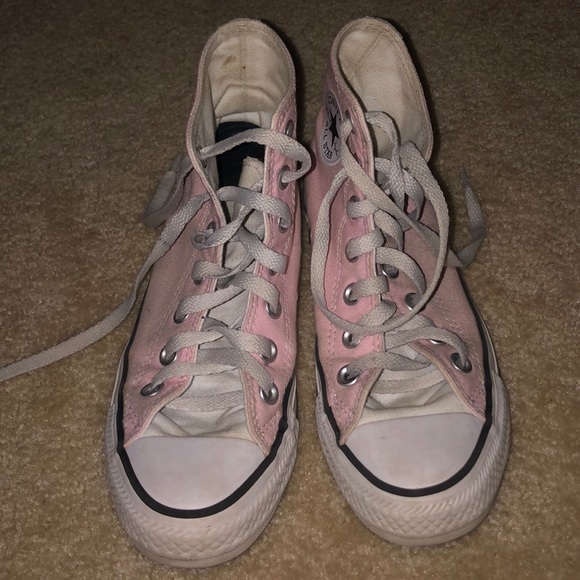 light pink high top converse